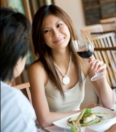 Having Dinner